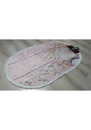 Yamalı Home Evak1880 Pembe 2'Li Klozet Takımı Oval Banyo Paspası Pembe