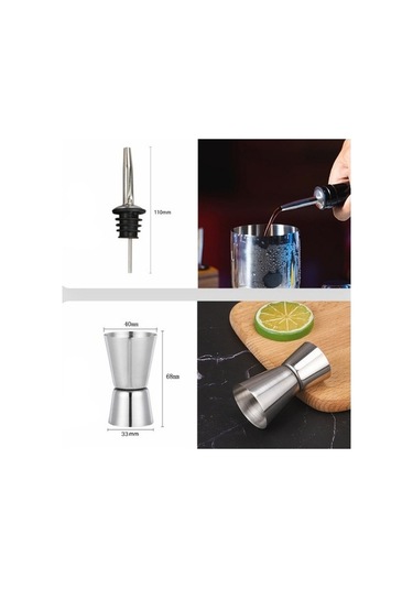 Maoyaya Lichen Paslanmaz Çelik Barmen Seti, Kokteyl Mikseri, Bar Ekipmanları