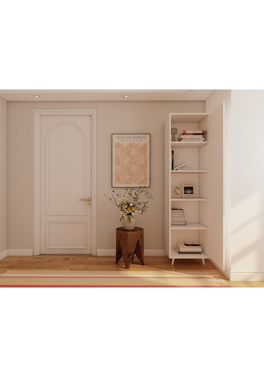 Harput Beyaz Çok Amaçlı Tek Kapaklı Dolap Beyaz