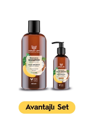 Ashley Joy Hair Growth Banana Şampuan 400 ML + Serum