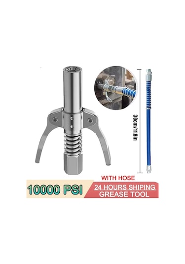 Çift Mandallı Hortumlu Gres Pompa Ucu Gres Tabanca Ucu Memesi Yağ Tabanca Ucu