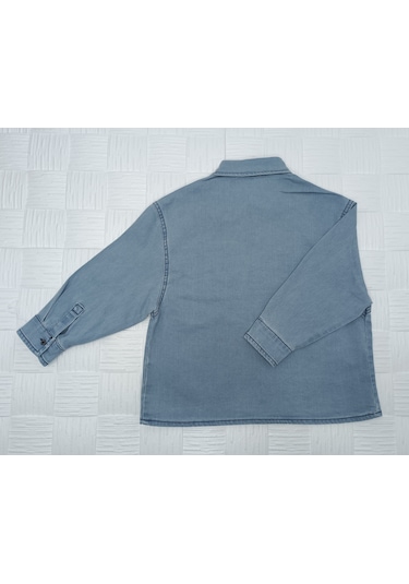 Jabber Kot Gömlek Erkek Çocuk Oversize Açık Mavi