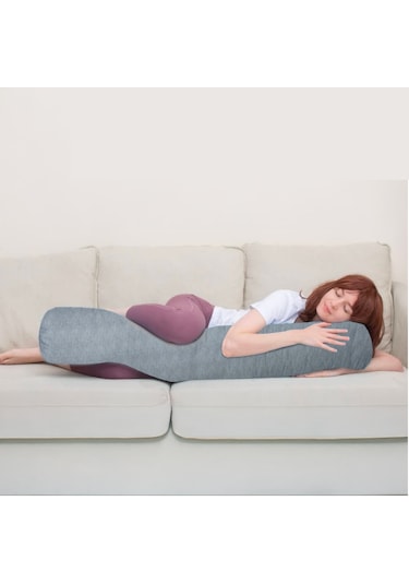 Xpermate Sarılma Yastığı Bacak Arası Yastığı Silindir 150cm Gri