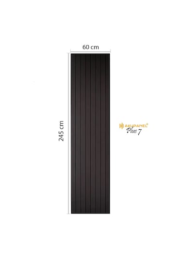 Akupanel Plus7 60 245 Cm Venge Akustik Duvar Paneli Kahverengi
