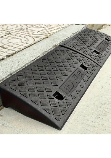 Willowhaven Taşınabilir Eşik Rampası Bj1654 Siyah Yaşlılar Engelliler Kaymaz Plastik Rampa