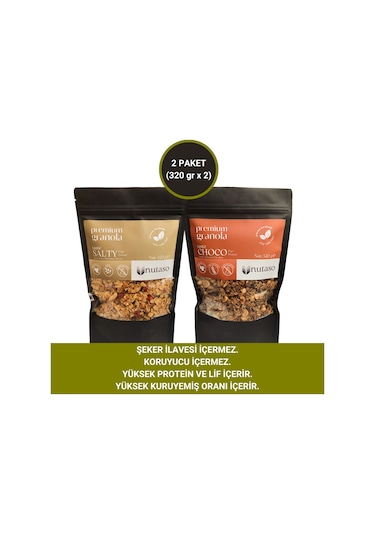 Nutaso Salty Granola 320 G + Choco Granola 320 G