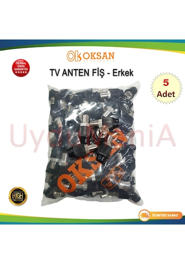 Oksan Tv Anten Fiş Erkek 5 Adet