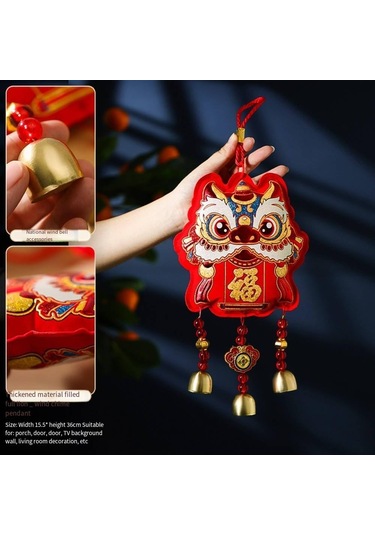 Ejderha Dekorasyon Kolye Bahar Festivali Oturma Odası Aslan Rüzgar Zil Kolye Peyzaj Düzeni Çin Düğümü