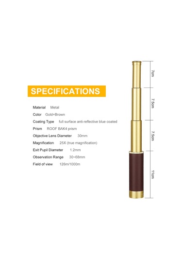 Kkmoon 25x Tek Tüplü Dürbün Hd 30mm Lens Monoküler Teleskop, Konser Spor Etkinlikleri Kamp Yürüyüşü Kuş Gözlemleme İçin Deri Saklama Çantası İle Birlikte.