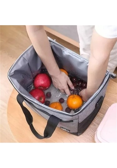 Novahub Dayanıklı Oxford Kumaş Soğutucu Çanta, 30l, Plaj, Piknik İçin İdeal Bej Bej