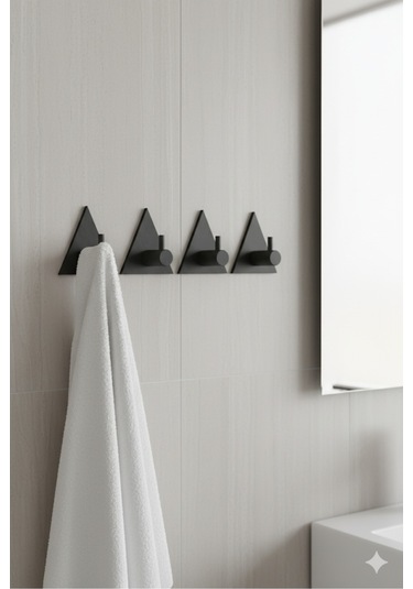 4 Lü Askılık Havlu Askısı, Bornoz Askısı, Kapı Arkası, Duvara Monte, Dayanıklı Malzeme, Turuncu 5 Turuncu