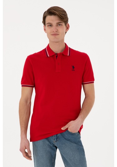 U.s. Polo Assn. Erkek Kırmızı Tişört Basic 50306011-vr030 Kırmızı