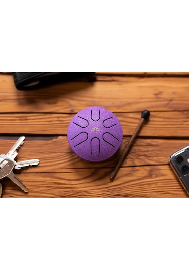 Meinl Sonic Energy Pstd1plf Pocket Steel A-major 3'' Tongue Drum Purple