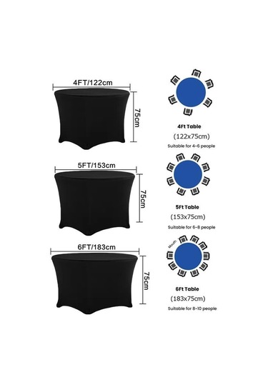 Sones Basit Modern Streç Yuvarlak Masa Örtüsü Otel Düğün Ziyafet Dört Köşe Büyük Yuvarlak Masa Örtüsü, Boyut: 153x75cm Kırmızı Kırmızı