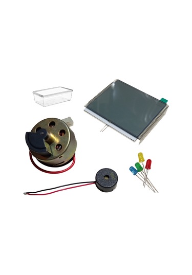 Elektrik Üreten Dinamo Motor Parmak İle Çevrilebilen Led, Panel Ve Buzzer Çalıştıran Hobi Deney Seti