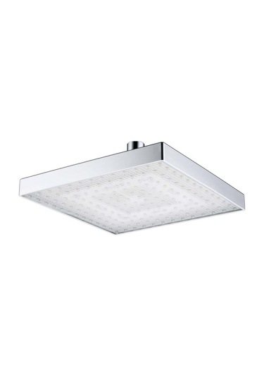 Led Yağış Duş Başlığı Kare Duş Başlığı Banyo Için Otomatik Gümüş Gümüş