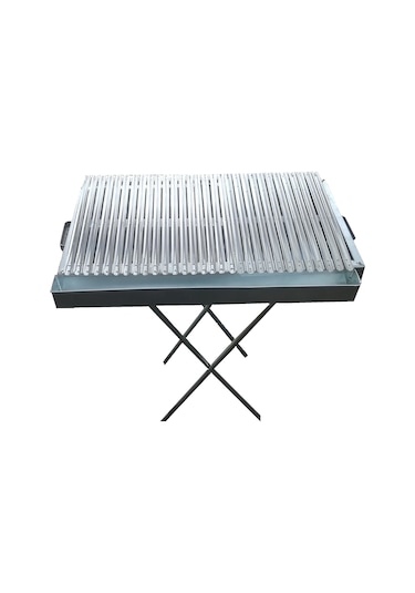Özsal Krom Oluklu Katlanabilir Ayaklı Mangal 73 x 40 CM