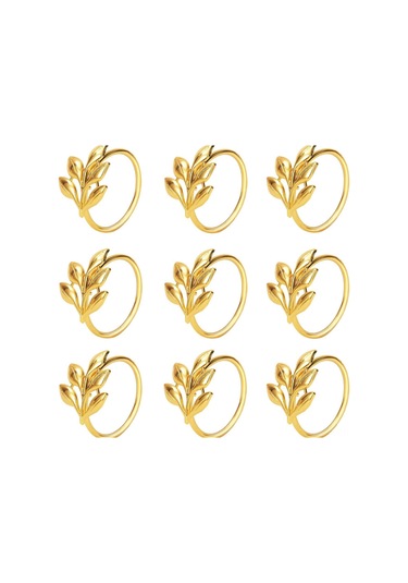 Konesam 24k Altın Renkli Metal Yapım Akşam Yemeği Servisi Masa Dekorasyonu, Dayanıklı Ve Pratik Mangal Napkin Ring
