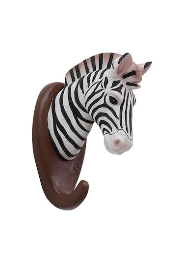 Suntek Yaratıcı Duvara Monte Askılı Ev Dekor Zebra Hayvan Kafası Askı Çok Renkli