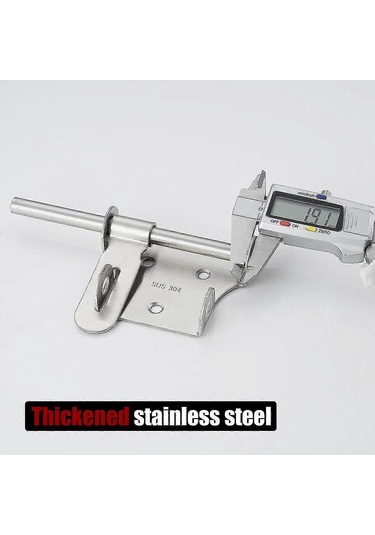 Sürgülü Kapı Mandalı 6 İnç, Kilit Delikli Kalınlaştırılmış 304 Pa