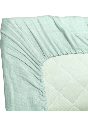 4 Katlı Müslin Bebek Nevresim Takımı Uyku Seti %100pamuk Mint