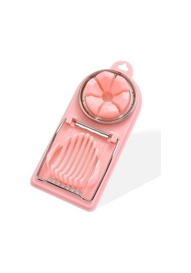 Rogfer 6 Adet Çok Fonksiyonlu Yumurta Kesici Mutfak Aleti Paslanmaz Çelik Süslü Yumurta Kesici Pembe Yeşil Yeşil