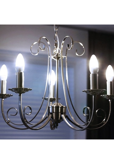 7 Watt Buzlu Buji Led Ampul Avize Ampulü E14 Ince Duy 10 Adet