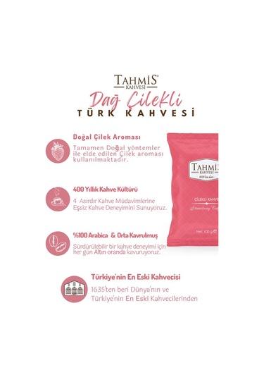 Tahmis Kahvesi Çilek Aromalı Türk Kahvesi 3 x 100 G