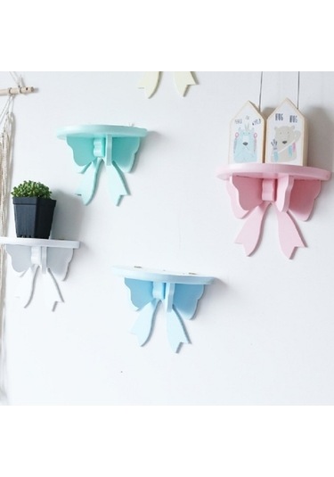 Tongxida Ahşap Fiyonk Raflar Çocuk Odası Dekorasyon Tutucu Pembe/ Pembe