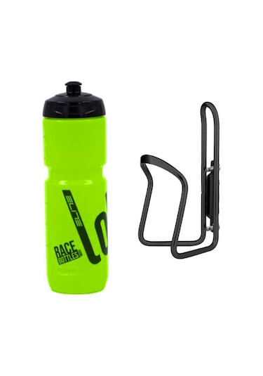 Elite Super Loli 800ml Bisiklet Matara Kafes Seti Neon Yeşil
