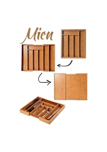 Mien 316 Bambu Çekmece İçi Ayarlanabilir Kaşıklık