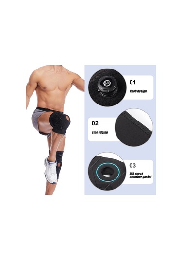 Conventions1 Patella Jel Pedli Ve Yan Stabilizatörlü İnce Dizlik Siyah