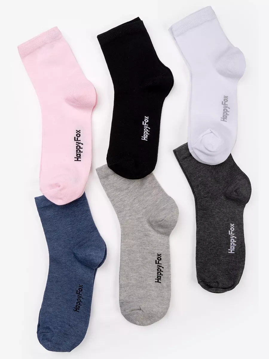 Happyfox Hediye Paketinde 6 Çift Pamuklu Çorap 49636592 Beyaz