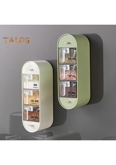 Beyaz Baharat Kutusu Entegre Toz Geçirmez Pp Malzeme Pratik Yumruksuz Baharat Kabı Ev Tedarik Beyaz