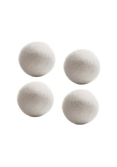 Tongxida 4'lü Organik Yün Kurutma Topları - Doğal Kumaş Yumuşatıcı, Yeniden Kullanılabilir, 6 Cm, Ekonomik Tasarruf Sağlar