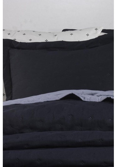 Washed Soft Çift Taraflı 6 Parça Çeyiz Seti Antrasit Antrasit