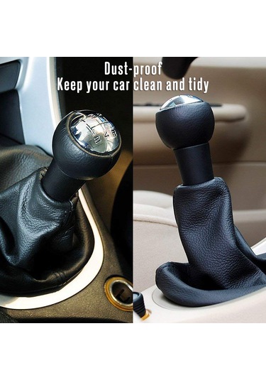 Samdoo 5 Vitesli Manuel Vites Kolu - Ergonomik Tasarım, Toz Geçirmez, Kolay Montaj, Siyah Deri Kaplama Diğer