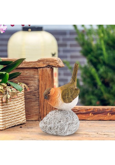 Suntek Kuş Heykeli Taş El Sanatları Reçine Heykel Dolap 65x6x12cm