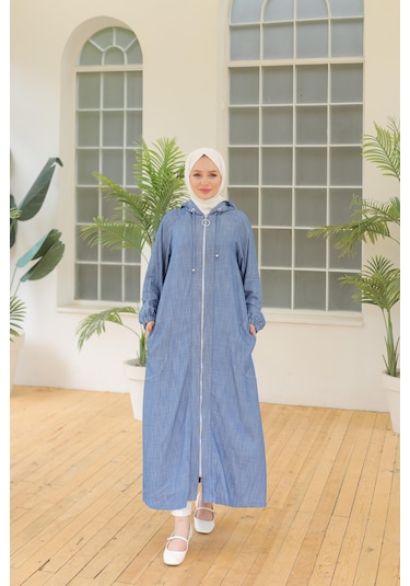 Armine Trend Kapüşonlu Giy Çık İndigo 24yt564-indigo İndigo