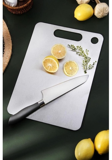 Cooker Ckr3785 Paslanmaz Çelik Kesim Panosu Orta Boy Gri