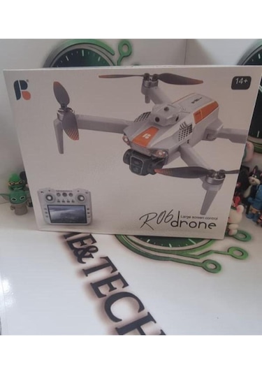 R06 Drone 360 Derece Roll Gprs Li Çift Bataryalı Ekranlı Kumanda Kulaklık Hediyeli
