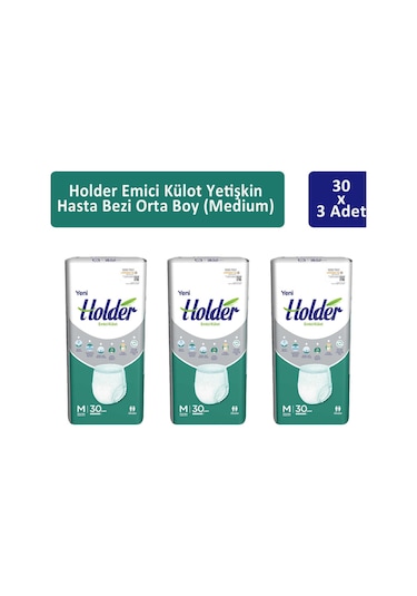 Holder Emici Külot Yetişkin Hasta Bezi Orta Boy M 3 x 30'lu