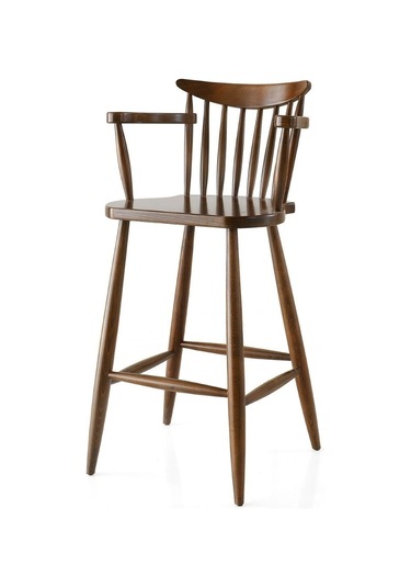 Hudson Ahşap Bar Sandalyesi Ceviz