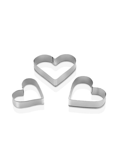 3 Boy - Kalp Metal Kurabiye Kalıp Çok Renkli