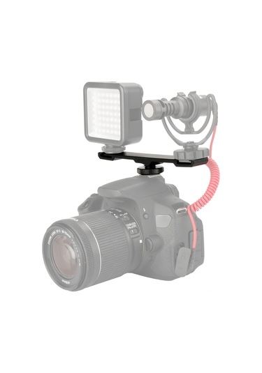 Teltree Ulanzi Pt-2 Cnc Aluminyum Çift Hot Shoe Uzantı Barı - Mikrofon Ve Led Işık İçin Profesyonel Video Çekimi, Tripod Uyumlu