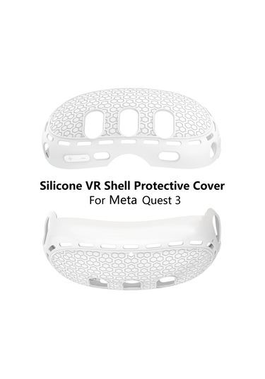 Meta Quest 3 Vr Kulaklık Çizilmez Silikon Kaplama İçin Koruyucu Kılıf - Beyaz