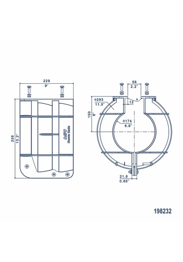 Pervane Koruyucu 25-35 Hp İçin Plastik 29 Cm Turuncu