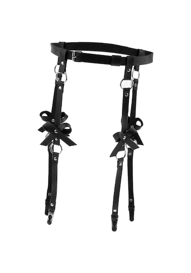 Suntek Kadın Punk Deri Ayarlanabilir Vücut Koşum Bel Siyah-r Siyah R Çok Renkli