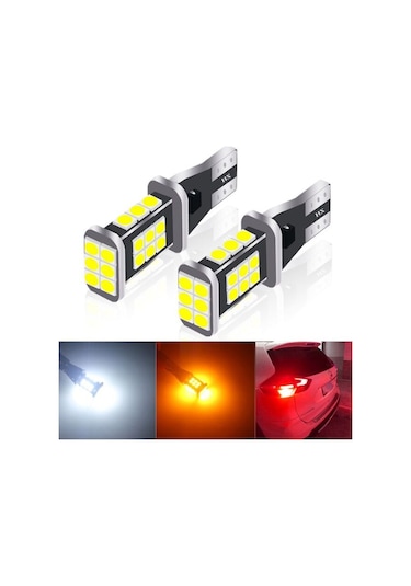 T15 24 Led Universal Turuncu Renk Park Geri Vites Ampulü