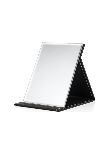 Geeroyoo Masaüstü Çift Taraflı Folding Makyaj Aynası - Yüksek Kaliteli, Taşınabilir, Öğrenci Ve Dormitory İçin Siyah Orta Boy 12.5 17cm Siyah